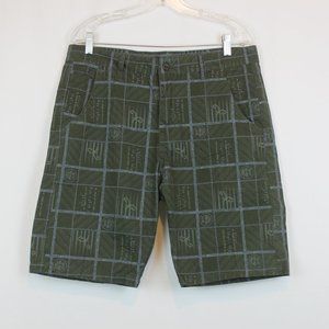 Shorts Mens Size 34 Army Green Light Blue Shorts